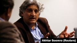 Matiullah Jan gives an interview in his office in Islamabad in March 2019.