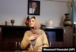 Hosna Jalil, seen here at the Interior Ministry in Kabul on December 5, says she relishes the challenges of her new job and rejects her critics.