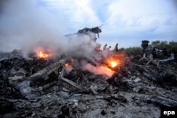 Debris of the Boeing 777, Malaysia Airlines flight MH17, which was shot down in Ukraine in July 2014