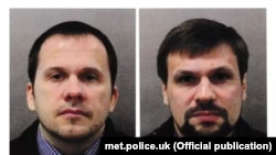 The men known as Aleksandr Petrov (left) and Ruslan Boshirov have been identified as suspects in the Skripal poisoning case. (file photo)