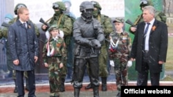 A monument to Russia's "polite people" is opened in Belogorsk.