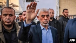 Yahya Sinwar, pictured in 2022, was previously the head of Hamas's armed wing and widely seen as the mastermind of the group's October 7 attack that killed some 1,200 Israelis.