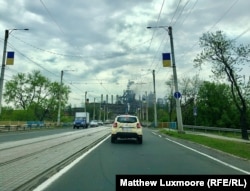 The Azovstal steelworks in Mariupol’s eastern district, where the muffled sounds of gunfire can be heard on some evenings