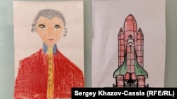 Some of 10-year-old Aleksei's arts and crafts at his apartment in Moscow. The condition of this disabled child is believed to have deteriorated rapidly ever since authorities took him from his adoptive gay father and placed him in institutional care. 