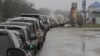 Cars queue outside a petrol station in Yevpatoriya, Crimea, on November 25.