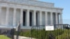 "Welcome to America's capital!" The Lincoln Memorial is just one of the many Washington landmarks closed because of the federal government shutdown.