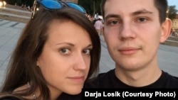 Darya and Ihar Losik (file photo)