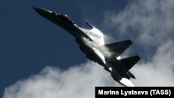 A Russian Sukhoi Su-35 fighter jet (file photo)