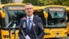 Standing in front of a row of passenger buses, Parliamentary Secretary of State of the Human Resources Ministry Bence Retvari said on September 6 that Hungary will “offer these illegal migrants, voluntarily, free of charge, one-way travel to Brussels."