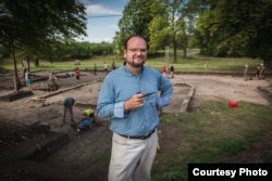 Jiri Machacek at the Lany dig site