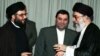 Iran's supreme leader, Ayatollah Ali Khamenei (right), welcomes Hezbollah Secretary-General Hassan Nasrallah at his office in Tehran in July 2000.