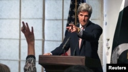 U.S. Senator John Kerry during a news conference in Islamabad earlier this month. He had traveled to Pakistan for meetings aimed at getting the relationship between the two countries back on track.