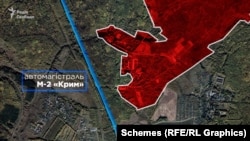 A satellite image appears to show a paratroop training ground known as Krym (Crimea).