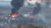 Fire on the roof of a building on the campus of "Spetsnaz University" after drone attacks on October 29.