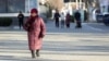 Residents bundle up in Tiraspol, the capital of Moldova's breakaway region of Transdniester, on January 4.