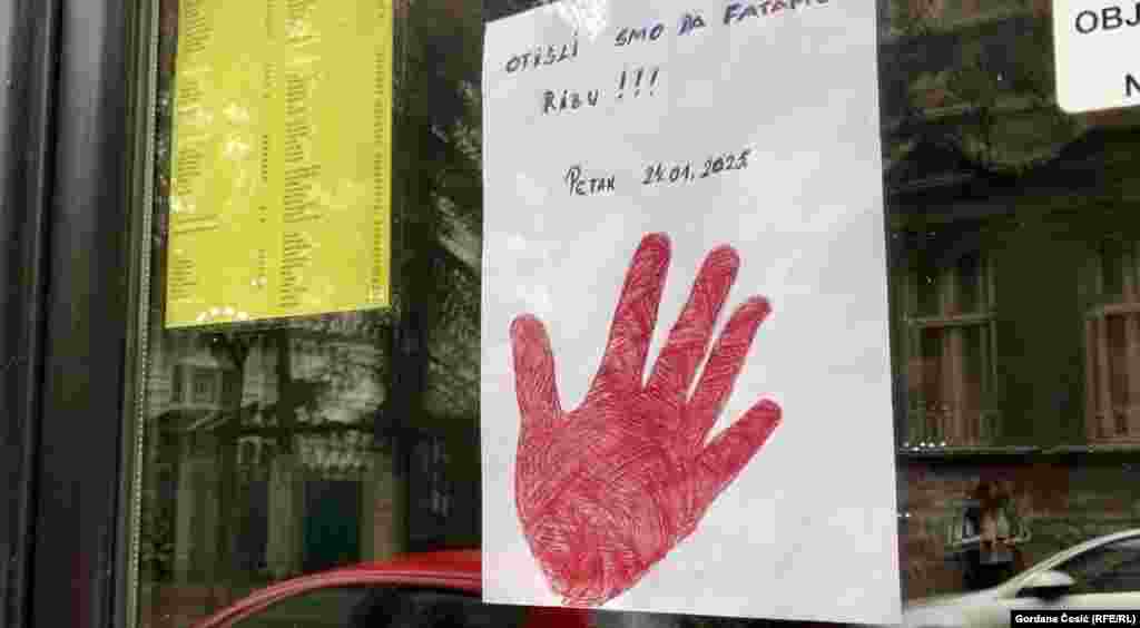 Some shops posted signs accusing authorities of having blood on their hands.