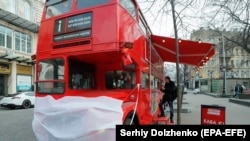 A street cafe in downtown Kyiv. Ukraine's tourism industry has suffered due to the coronavirus pandemic.