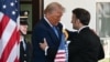 U.S. President Donald Trump welcomes French President Emmanuel Macron to the White House in Washington, D.C., on February 24.