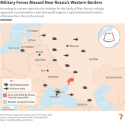 Infographic - Military Forces Massed Near Russia's Western Borders