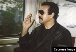 Farrokhzad on a train (undated)