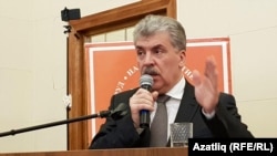 Pavel Grudinin, the Communist Party candidate for president, campaigning in Kazan on March 15.