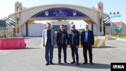 IAEA chief Rafael Grossi (second from left) visits a uranium enrichment facility in Natanz on November 15.