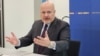 ICC Prosecutor Karim Khan speaks at the roundtable in The Hague on October 8.