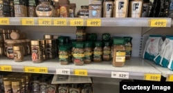 Продукты в российском магазине