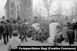 A street scene in Ulan Bator in 1969